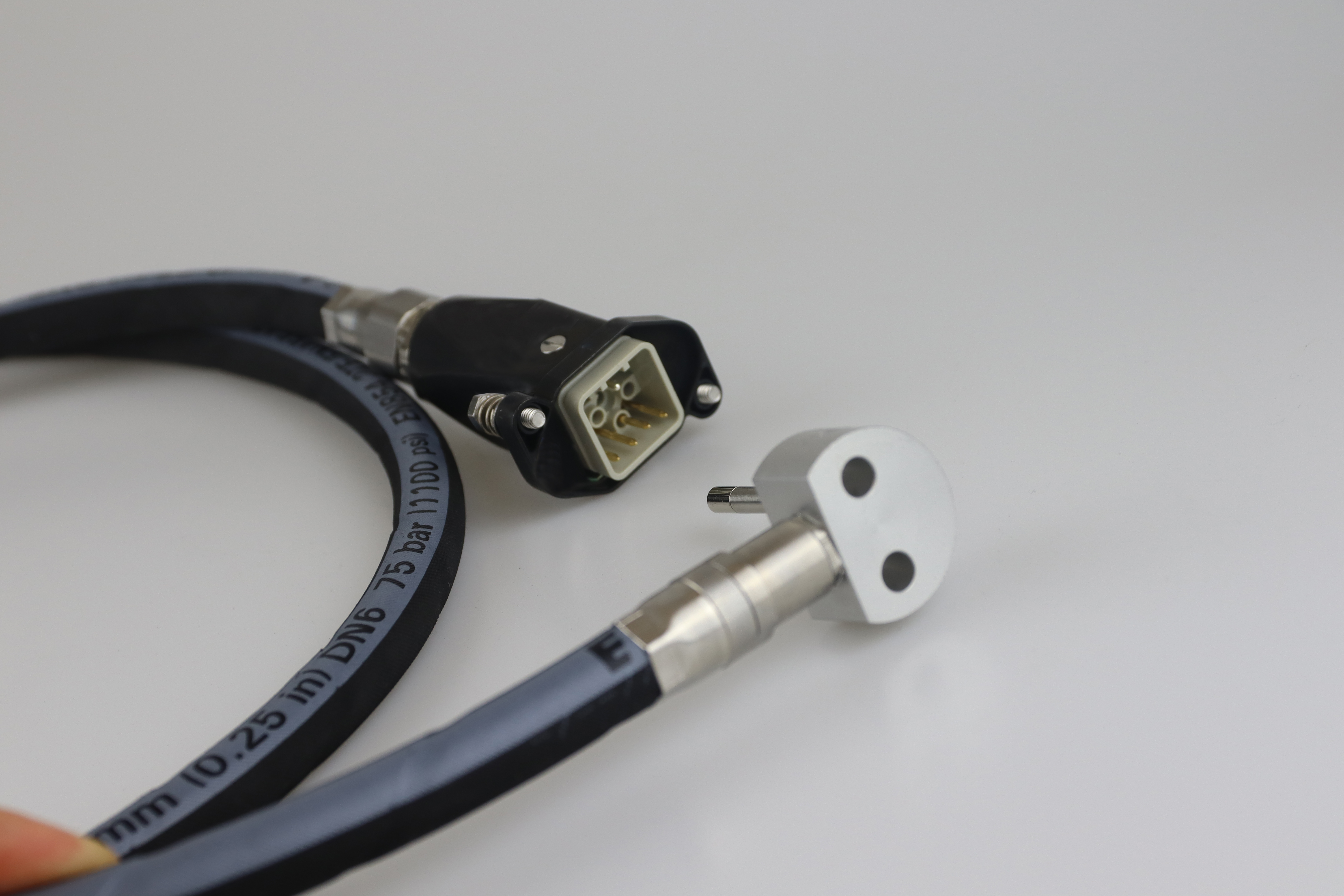 NORIS temperature sensor with flange and plug