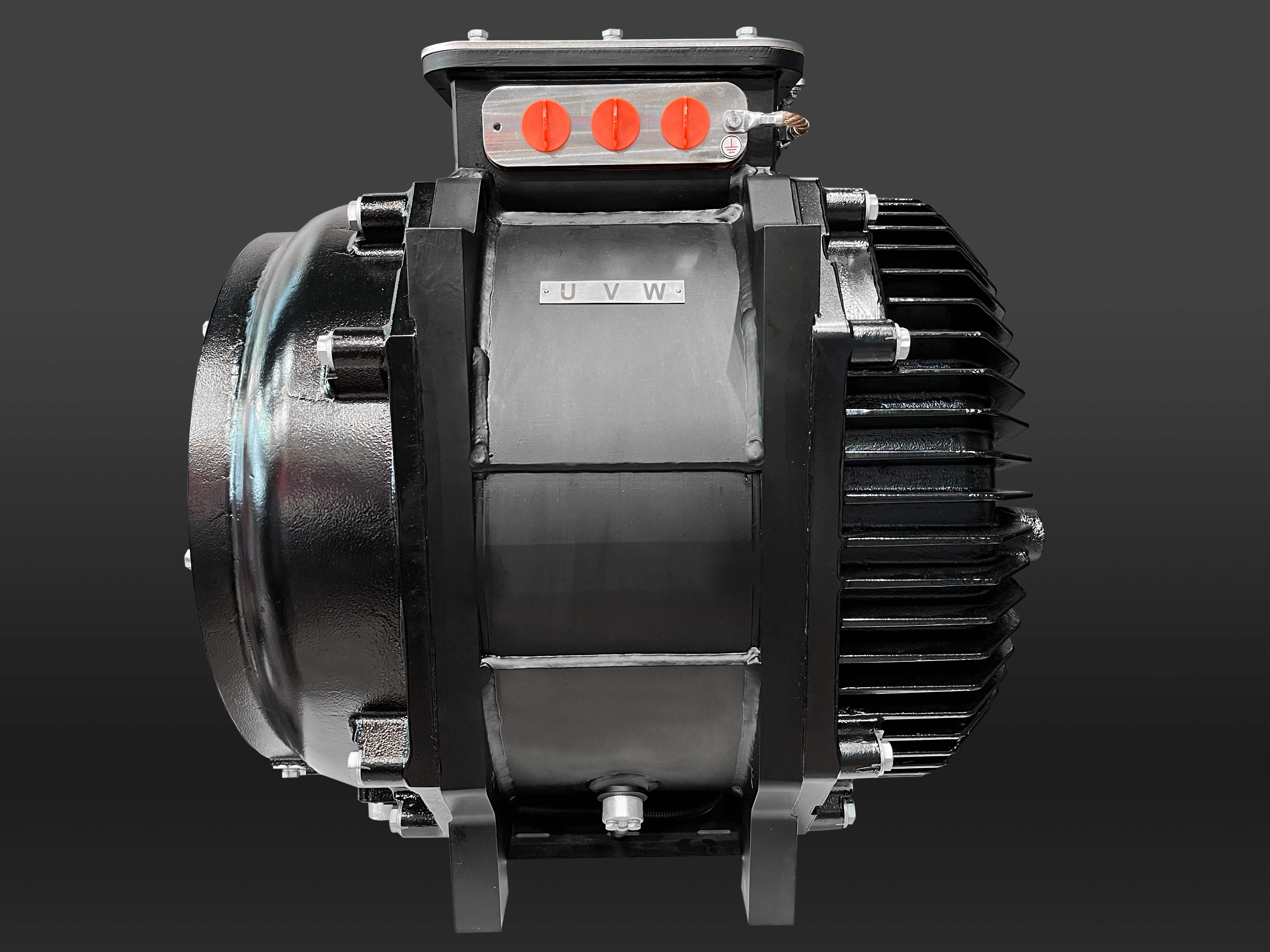 The image shows an electric motor with TA14 temperature sensors mounted on it